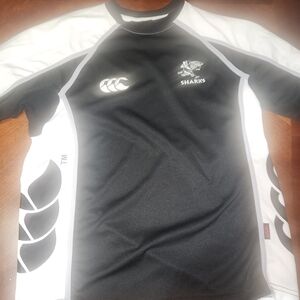 Canterbury Black and White Sharks Rugby Jersey South African Rugby Union